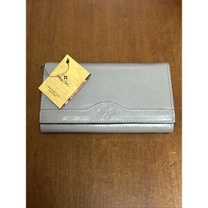Patricia Nash Emlyn Wallet Stone Grey Leather RFID P952333 New